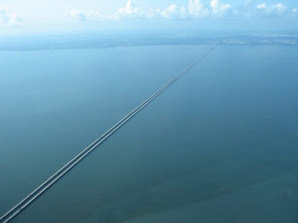 Photo of Lake Pontchartrain from air