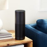 Amazon Echo device with Alexa voice recognition