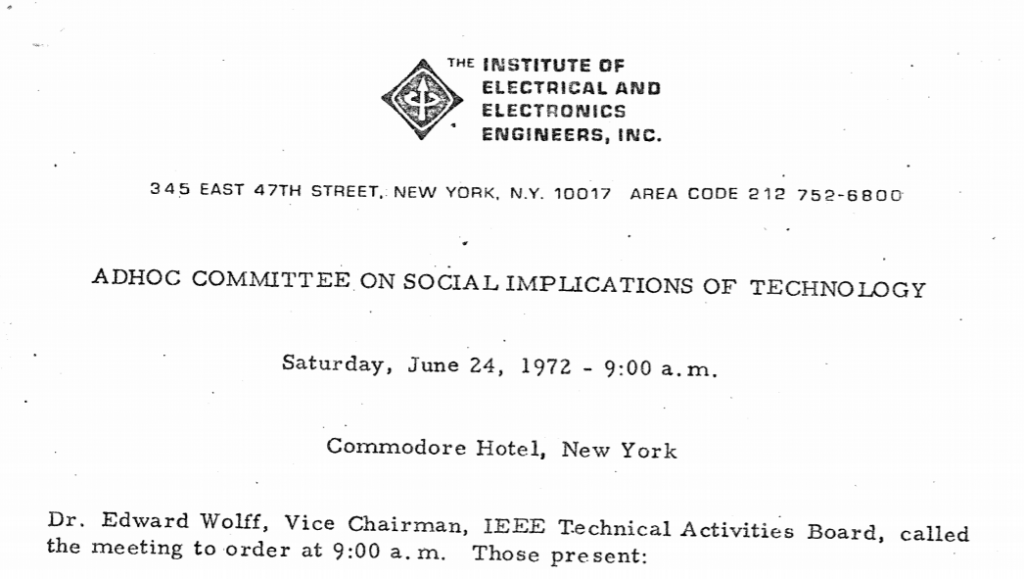 cover of 1972 Meeting Minutes