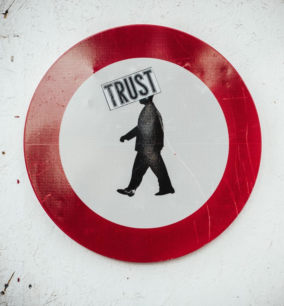 Image of no-trust sign