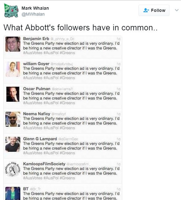 What Abbott's followers have in common.