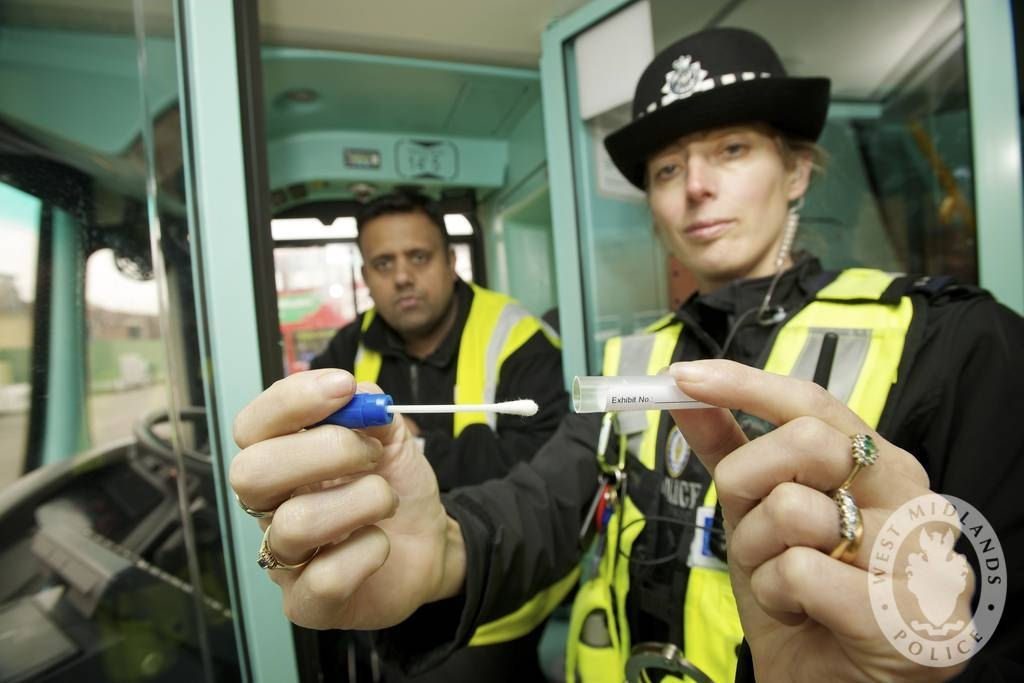 Bus drivers across the West Midlands were equipped with mini DNA kits in 2012 to help police track anyone who spit at them or fellow passengers.