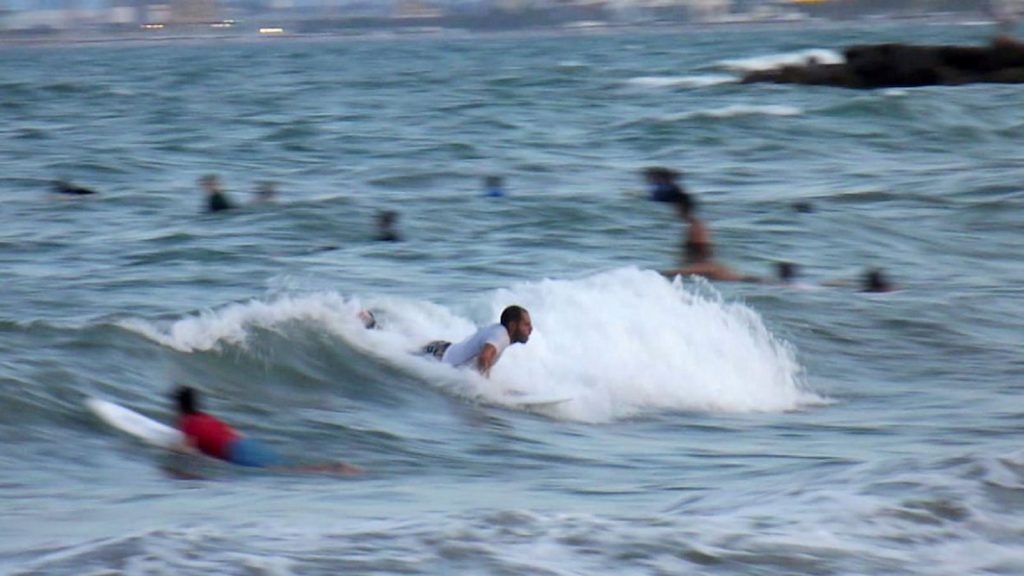 Man in ocean surf